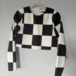 ZARA Long Sleeve Crop Top
